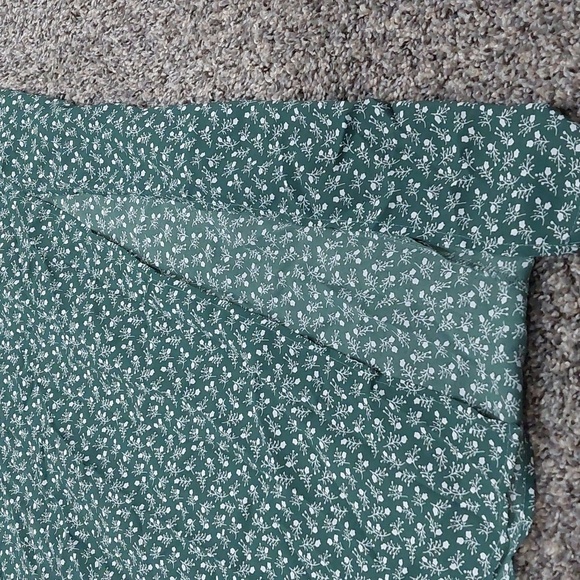 NWT Amazon Women's Long Maxi Maternity Dress Green Floral Baby Shower Size Small - Picture 11 of 12